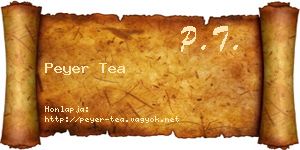 Peyer Tea névjegykártya